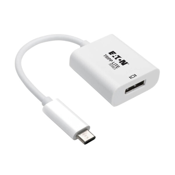 847d659e54af7d518a0f63a6578e0962 Tripp Lite series USB-C to DisplayPort Active Adapter Cable with Equalizer (M/F), UHD 8K, HDR, DP 1.4, White, 6 in. (15.2 cm)