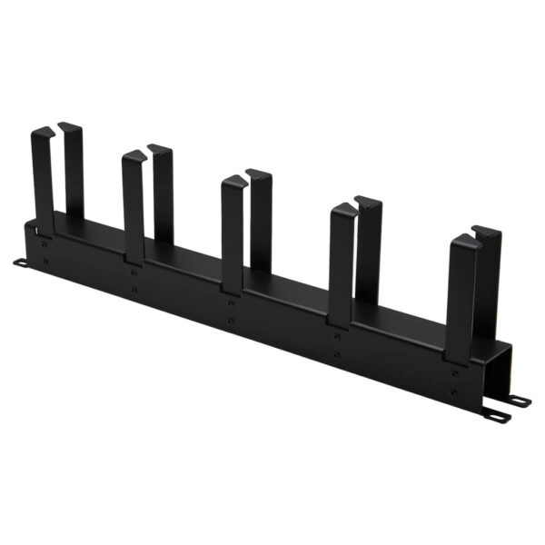 Tripp Lite series Horizontal Cable Manager - Metal Rings, Black, 1U