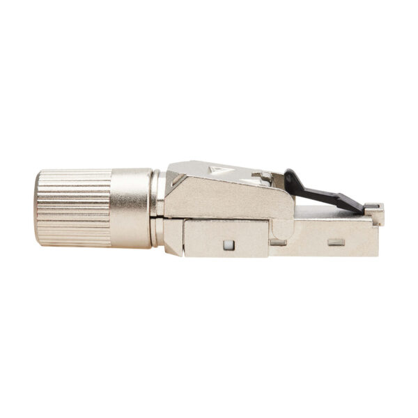 8487b75c6a185f6364607ae513686d99 Tripp Lite series Cat8 STP Class 1 Field-Termination Plug, 568A/568B, TAA