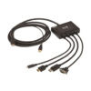 84c97d94cd137690bfd74429fd23bd32 Tripp Lite series 4-Port Presentation Adapter, 4K 60 Hz (4:4:4) HDMI, DP, USB-C and 1080p VGA to HDMI, Built-In Cables, TAA