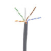 Tripp Lite series Cat6 Gigabit Solid Core UTP Bulk Ethernet Cable, CMP-LP 0.5A Plenum, 100W PoE/PoE++, Gray, 1000 ft. (304.8 m)