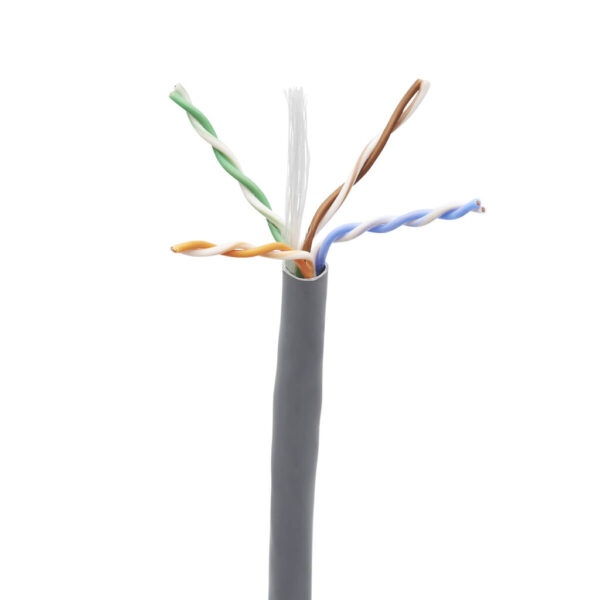 Tripp Lite series Cat6 Gigabit Solid Core UTP Bulk Ethernet Cable, CMP-LP 0.5A Plenum, 100W PoE/PoE++, Gray, 1000 ft. (304.8 m)