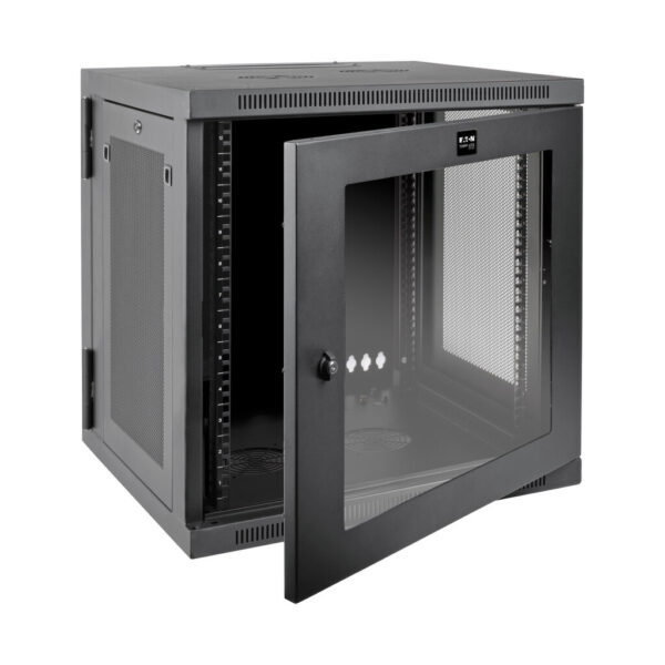 84e2028d1a26c943f01dc4a32173f949 Tripp Lite series SmartRack 12U UPS-Depth Wall-Mount Small Rack Enclosure, Clear Acrylic Window, Hinged Back