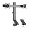 Tripp Lite series Dual-Display Monitor Arm with Desk Clamp and Grommet - Height Adjustable, 17” to 27” Monitors