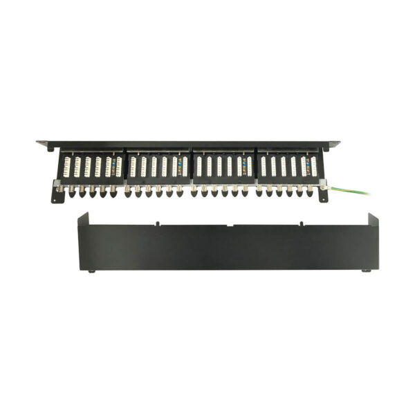 Tripp Lite series 24-Port Cat6a Shielded Patch Panel - 10 Gbps, STP, 110 Punch Down, RJ45, 1U, TAA