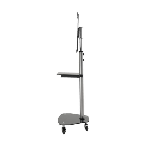 85063789bce3e267516936e169eb351c Tripp Lite series Premier Rolling TV Cart for 37” to 70” Displays, Black Glass Base and Shelf, Locking Casters