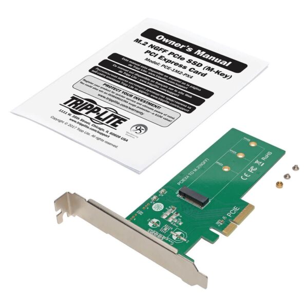 Tripp Lite series M.2 NGFF PCIe SSD (M-Key) PCI Express (x4) Card