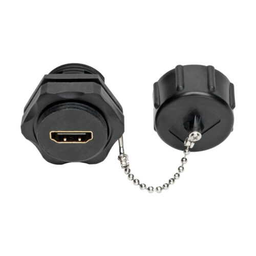 Tripp Lite series 4K HDMI Coupler with Ethernet (F/F), Industrial High Speed, 4K 60 Hz, HDR, IP68 Rated, Dust Cap, TAA