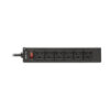 Tripp Lite series Safe-IT 6-Outlet Surge Protector - 10 ft. Spiral Cord, 5-15P Plug, 300 Joules, Antimicrobial Protection, Black