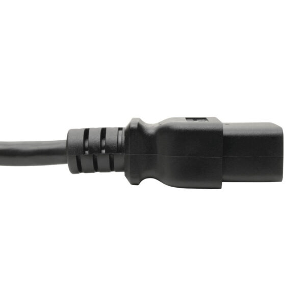 855f08d5d1e1c42a4aa23dd391576736 Tripp Lite series Computer Power Cord, C19 to NEMA 5-15P - Heavy-Duty, 15A, 125V, 14 AWG, 10 ft. (3.05 m), Black