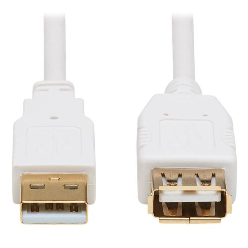 Tripp Lite series Safe-IT USB 2.0 Antibacterial Extension Cable (A M/F), USB 2.0, White, 6 ft. (1.83 m)