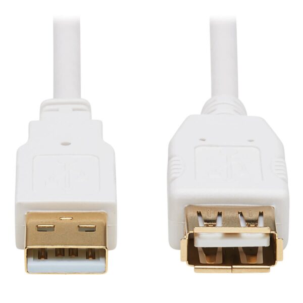 Tripp Lite series Safe-IT USB 2.0 Antibacterial Extension Cable (A M/F), USB 2.0, White, 6 ft. (1.83 m)
