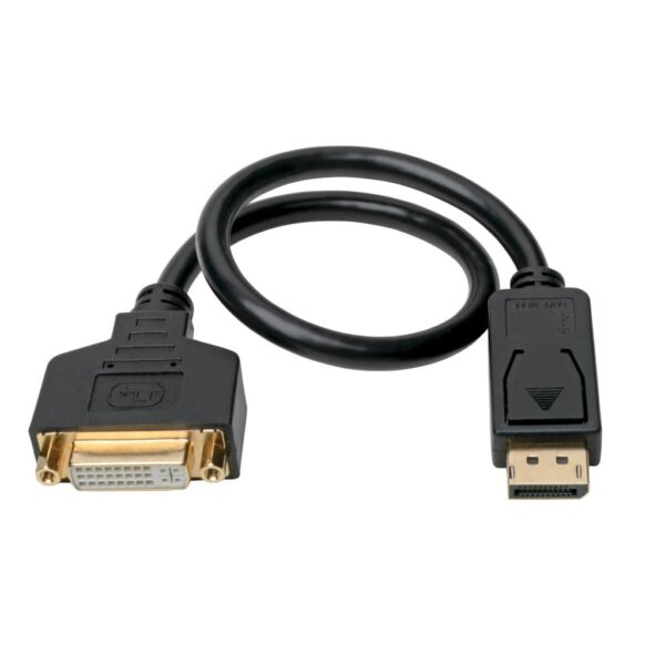 8591995bec636cb9a0a527e9d9af21f9 Tripp Lite series DisplayPort to DVI Adapter Video Converter, Black (M/F), 1 ft. (0.31 m)