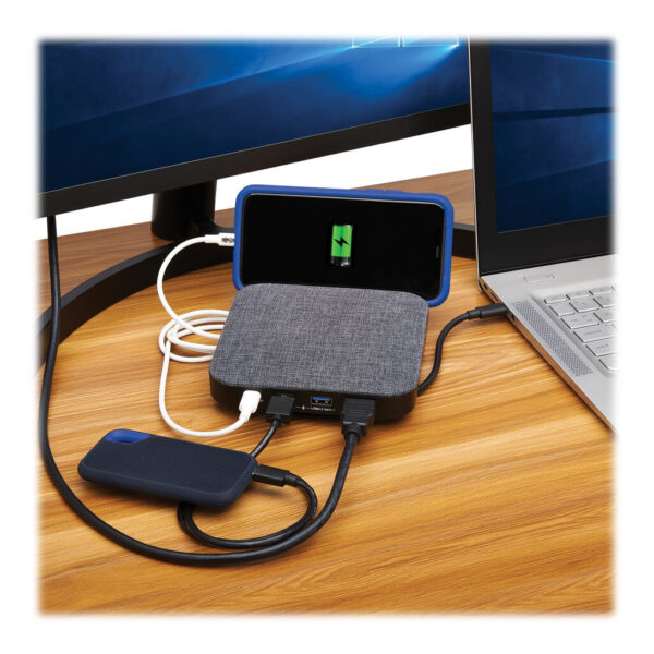 85a227526aaa252392f3c8c5d2ba7a78 Tripp Lite series USB-C Dock with Optional Internal Hard Drive, 4K HDMI, USB 3.x (5Gbps), USB-A/USB-C Hub, SATA III, 100W PD Charging, Gray