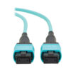 85e2910f3c1b5d9148d10f0be3dcb1bb-4 Tripp Lite series 100G Multimode 50/125 OM4 Fiber Optic Cable (12F MPO/MPO-PC F/F), Type-B Polarity, OFNP, Aqua, 2 m (6.6 ft.), TAA