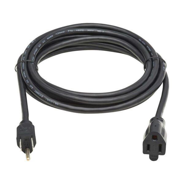 Tripp Lite series Power Extension Cord, NEMA 5-15P to NEMA 5-15R - 13A, 120V, 16 AWG, 12 ft. (3.7 m), Black