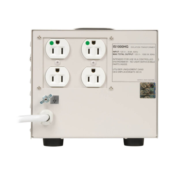 Tripp Lite series Isolator Series 120V 1000W UL 60601-1 Medical-Grade Isolation Transformer with 4 Hospital-Grade Outlets, TAA