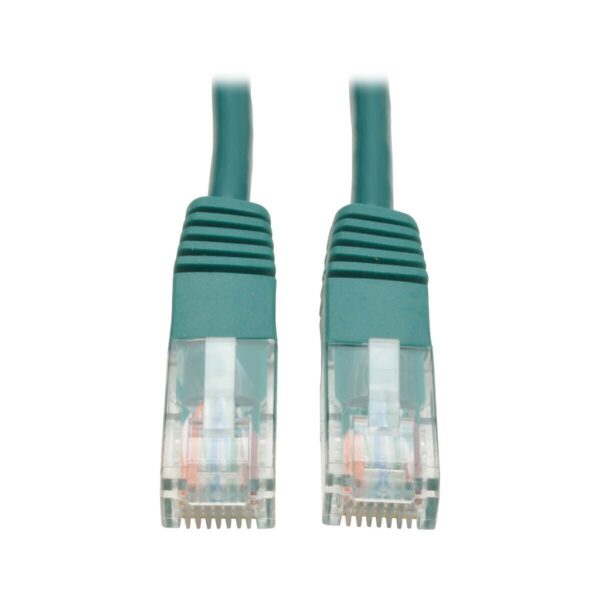 8633d3af4ede3a7db3ee94ea7ab3f610 Tripp Lite series Cat5e 350 MHz Molded (UTP) Ethernet Cable (RJ45 M/M), PoE - Green, 25 ft. (7.62 m)