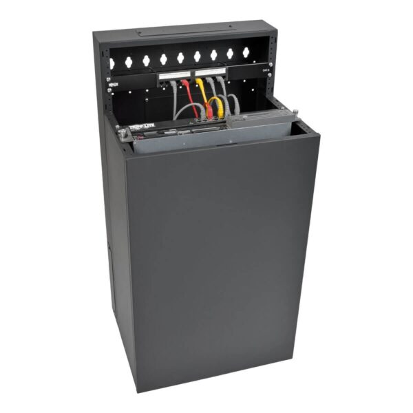 8719947779947244d4fbea53035fb356 Tripp Lite series SmartRack 16U Low-Profile Vertical-Mount Wall-Mount Half-Height Server Rack Enclosure