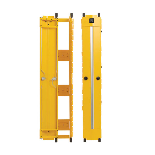 87e8fd253f9dab4c664c5222f61edfef Tripp Lite series High-Capacity Vertical Cable Manager - Deep Double Finger Duct with Cover, Single Sided, 6 in. Wide, Yellow, 7 ft. (2.2 m)