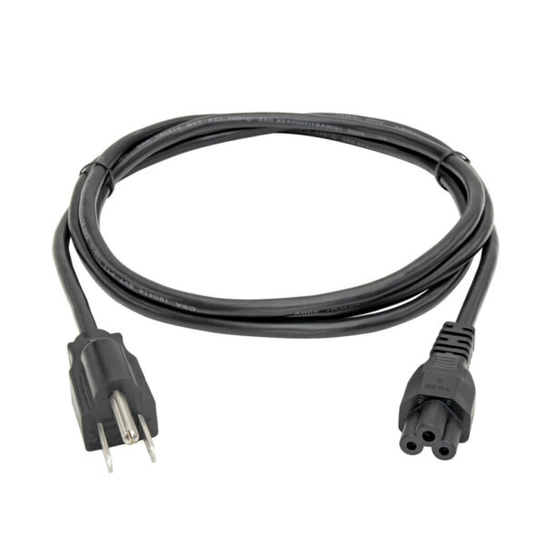 Tripp Lite series 3-Slot Power Cord, NEMA 5-15P to C5 - Laptop/Notebook, 10A, 125V, 18 AWG, 10 ft. (3.05 m), Black