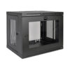 Tripp Lite series SmartRack 9U Low-Profile Switch-Depth Wall-Mount Mini Rack Enclosure, Clear Acrylic Window