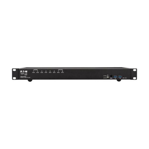 Tripp Lite series 8-Port DisplayPort/USB KVM Switch with Audio/Video and USB Peripheral Sharing, 4K 60 Hz, 1U Rack-Mount, TAA