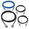 Tripp Lite series HDMI KVM Cable Kit for B005-HUA2-K and B005-HUA4 KVM, 4K HDMI, USB 3.2 Gen 1, 3.5 mm, 6 ft. (1.8 m)