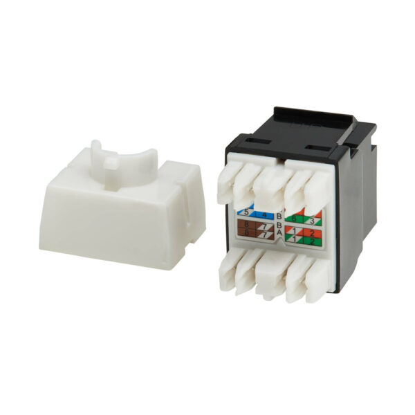 Tripp Lite series Cat6a Keystone Jacks, 10 Pack - 4PPoE Compliant, 110/Krone, 568A/B, RJ45 Ethernet, Black, TAA