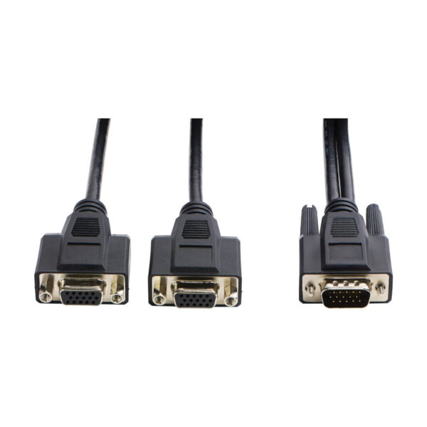 88c802a10fbea1416e6ce6e73e0b7829 Tripp Lite series High Resolution VGA Monitor Y Splitter Cable (HD15 M to 2x HD15 F), 6 ft. (1.83 m)