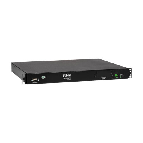 Tripp Lite series 2.4kW Single-Phase Local Metered Automatic Transfer Switch PDU, Two 200-240V C14 Inlets, 10 C13 Outputs, 1U, TAA