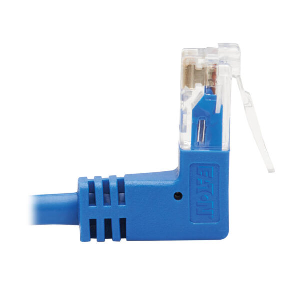 88d68fc27c4c907537b0f97cc491e592-1 Tripp Lite series Up/Down-Angle Cat6 Gigabit Molded Slim UTP Ethernet Cable (RJ45 Up-Angle M to RJ45 Down-Angle M), Blue, 20 ft. (6.09 m)