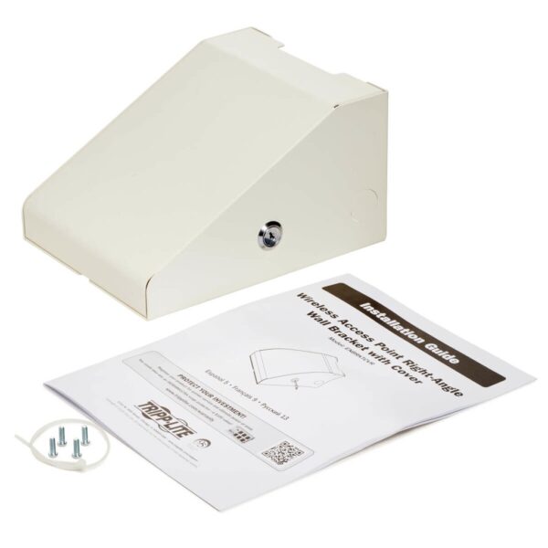 Eaton Universal Wall Bracket for Wireless Access Point with Cover - Right Angle, Steel, White