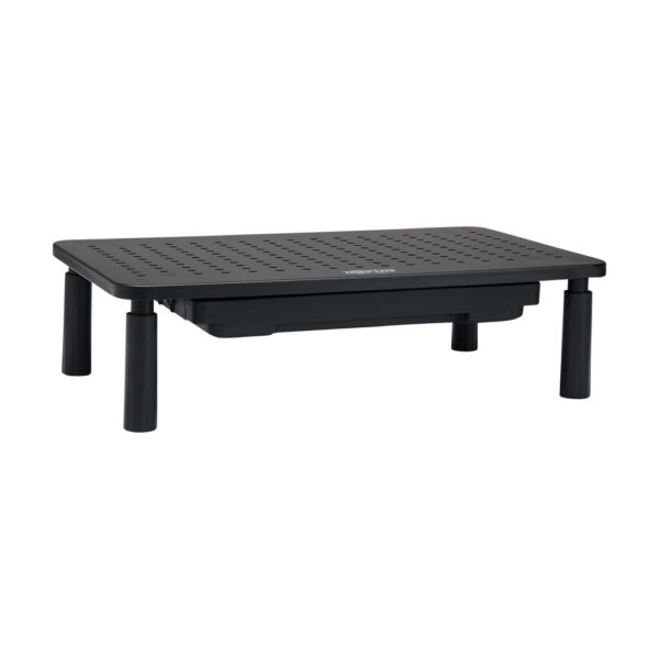 Tripp Lite series Monitor Riser for Desk, 15 x 9 in. - Height Adjustable, Storage Drawer, Metal, Black