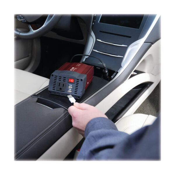 89bcbf39f1081721033b788950b5ce84 Tripp Lite series 150W PowerVerter Ultra-Compact Car Inverter with AC Outlet and 2 USB Charging Ports
