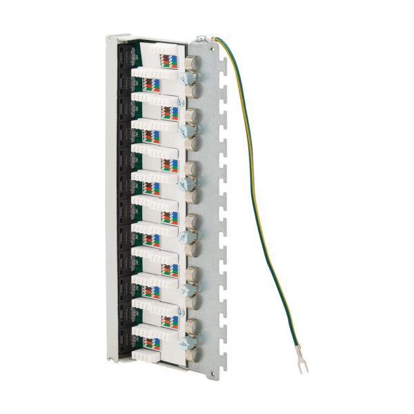 89df4ec3c927fecc777b584008c42f06 Tripp Lite series Cat6a STP Patch Panel, 12 Ports, DIN Rail or Wall Mount, TAA