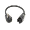 Tripp Lite series Power Extension Cord, Right-Angle NEMA 5-15P to NEMA 5-15R - 13A, 120V, 16 AWG, 1 ft. (0.31 m), Black