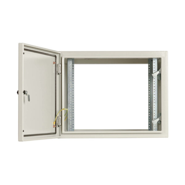 8a38f4c46bbb6810d4ae51d7d216200e Tripp Lite series SmartRack Industrial Enclosure with Lock - NEMA 4, Wall Mount, Metal Construction, Hinged Back, 28 in. Depth, 9U, Gray