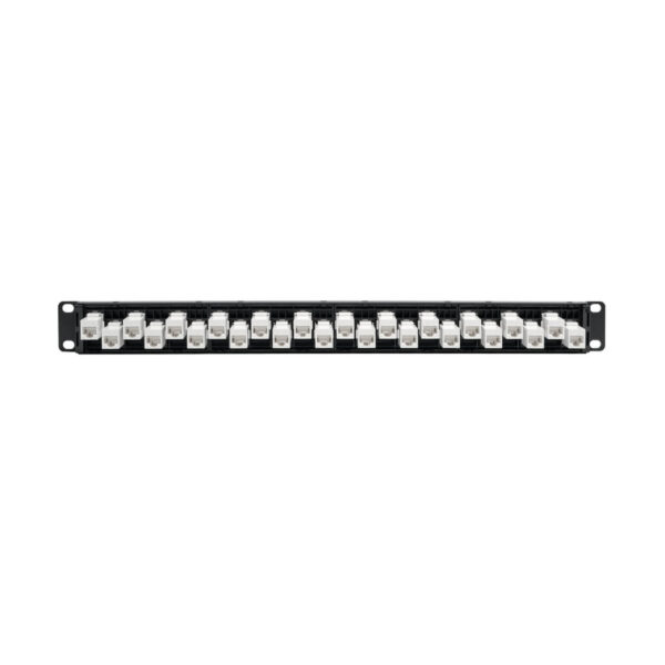 8a400867f8dc6f4203a6fbbf276c09dd Tripp Lite series 24-Port 1U Rack-Mount Cat6a Offset Feed-Through Patch Panel with Cable Management Bar, RJ45 Ethernet, TAA