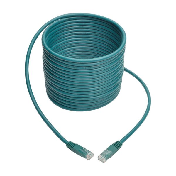 Tripp Lite series Cat6 Gigabit Molded (UTP) Ethernet Cable (RJ45 M/M), PoE, Green, 25 ft. (7.62 m)