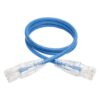 Tripp Lite series Cat6 Gigabit Snagless Slim UTP Ethernet Cable (RJ45 M/M), PoE, Blue, 2 ft. (0.61 m)