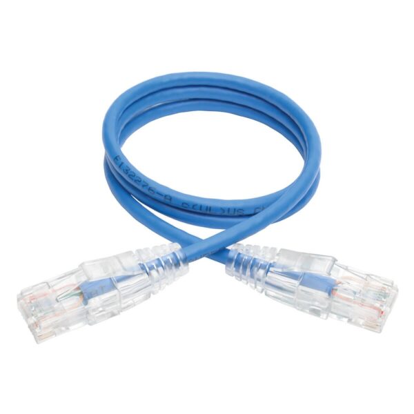Tripp Lite series Cat6 Gigabit Snagless Slim UTP Ethernet Cable (RJ45 M/M), PoE, Blue, 2 ft. (0.61 m)