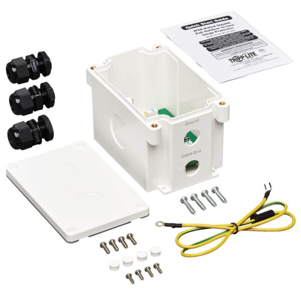 Tripp Lite series Outdoor In-Line PoE Surge Protector - IP68 Rated, 1 Gbps, Cat5e/6, IEC Compliant, 110 Punch Down, TAA