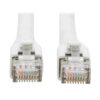 8a91b411373b6311a1c73b4f0813925f-7 Tripp Lite series Cat8 40G Snagless SSTP Ethernet Cable (RJ45 M/M), PoE, White, 1 ft. (0.3 m)
