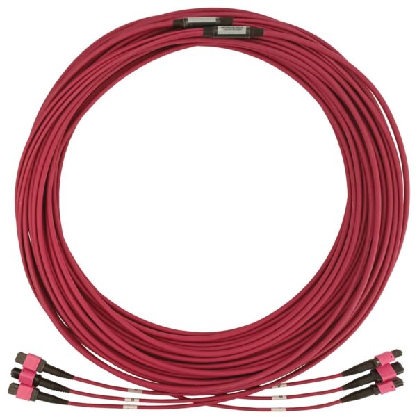 8ab02b38ce528544364d16d965cca3ad Tripp Lite series 40/100/400G Multimode 50/125 OM4 Fiber Optic Cable (3x8F MTP/MPO-PC F/F), LSZH, Magenta, 30 m (98.4 ft.)