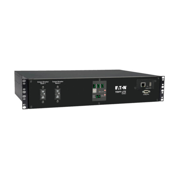 8abe8ac68e7ffbfc33729ffb0b19b1ea Tripp Lite series 5.8kW Single-Phase Switched Automatic Transfer Switch PDU, Two 200-240V L6-30P Inputs, 16-C13 2-C19 & 1 L6-30R Outlet, 2U, TAA