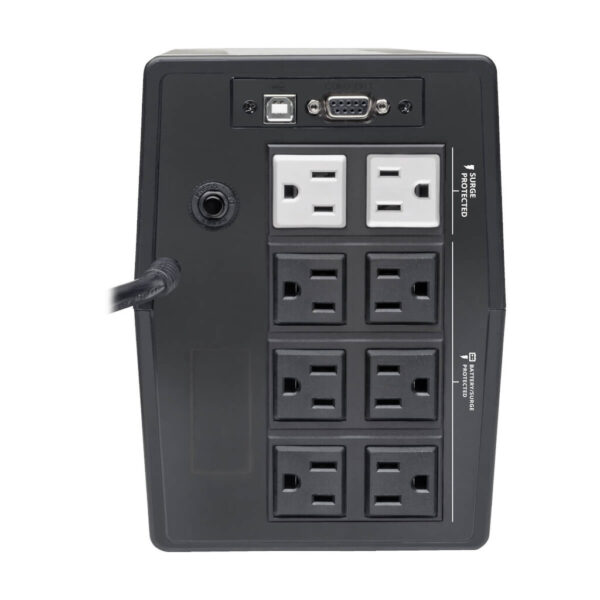 Tripp Lite series 750VA 600W Line-Interactive UPS - 8 NEMA 5-15R Outlets, AVR, 120V, 50/60 Hz, USB, RS-232, LCD, Tower - SMART750TSU