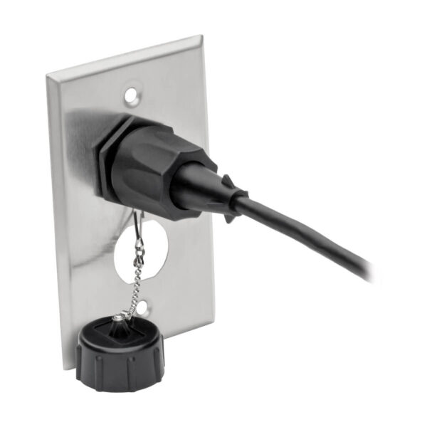 Tripp Lite series 2-Port Single Gang Faceplate, Stainless Steel, Industrial Grade, IP44, TAA