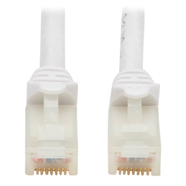 Tripp Lite series Safe-IT Cat6a 10G Snagless Antibacterial UTP Ethernet Cable (RJ45 M/M), PoE, White, 3 ft. (0.91 m), TAA