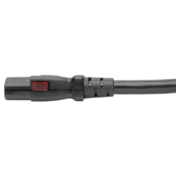 Tripp Lite series Computer Power Cord, NEMA 5-15P to Locking C13 - Heavy-Duty, 15A, 125V, 14 AWG, 3 ft. (0.91 m), Black